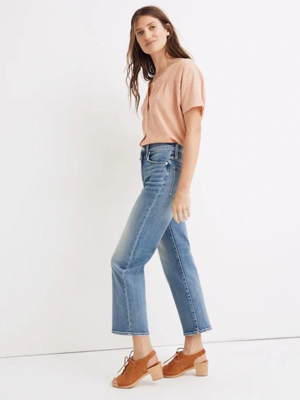 Madewell - Slim Wide Leg Crop Jeans - Size 24